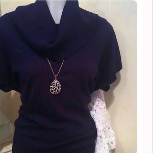 💙Grace Elements purple cowl neck sweater