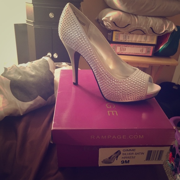 Brand new rampage silver stud shoe