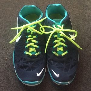 Black and Teal Nike Free Runs