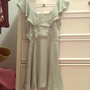 Mint off the shoulder dress