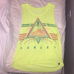 Neon Yellow Hurley Sleeveless Tank!!!