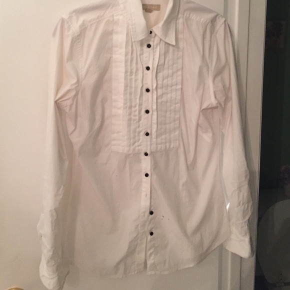 Banana Republic size 8 white dress shirt