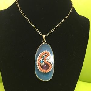 Dazzling stone accent necklace