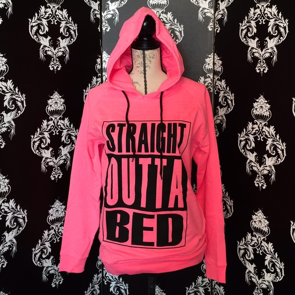 🍀 NEW! Straight Outta Bed Hooded Sweatshirt! - Picture 3 of 4