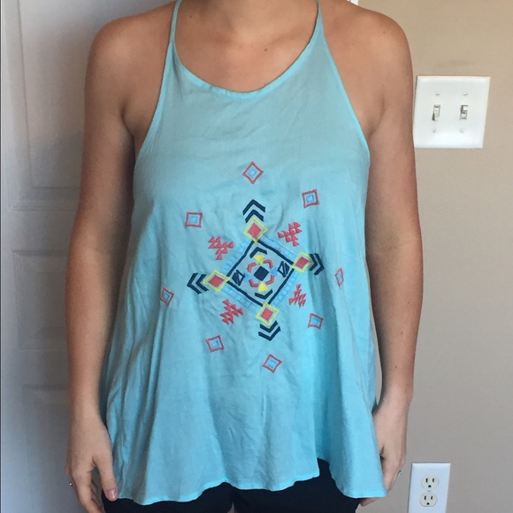 open back aztec stitched top