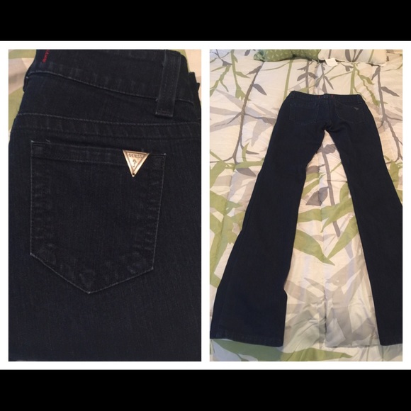 GUESS boot cut dark blue jeans