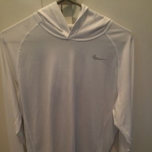 Very light Nike sweatshirt with hood.