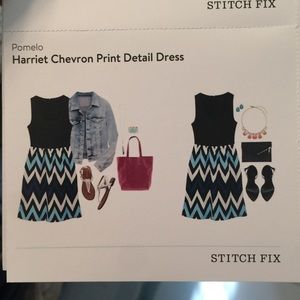 Stitch Fix Pomelo Harriet Chevron Print Dress