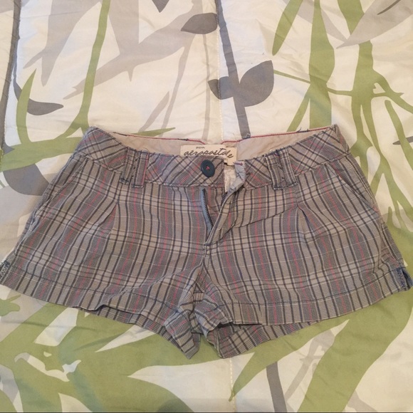 Plaid pink and blue Aeropostale shorts!
