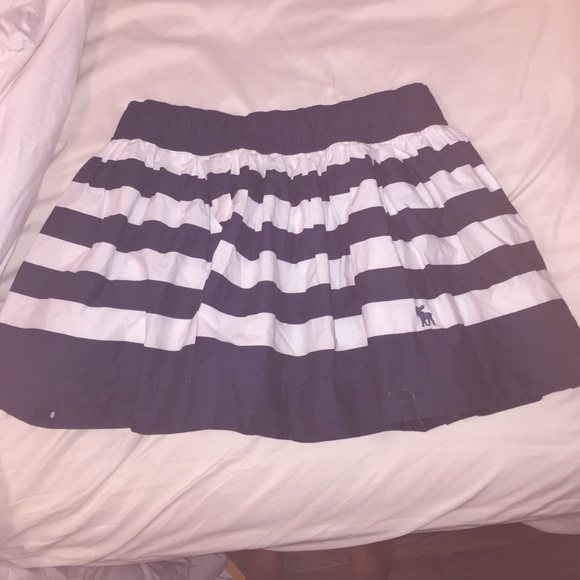 Striped A&F Ruffled Skirt