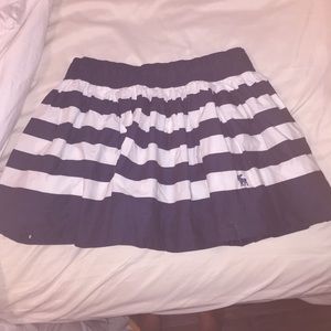 Striped A&F Ruffled Skirt