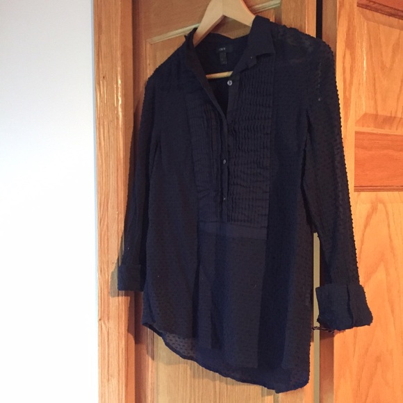 J crew navy button-down - Picture 1 of 3