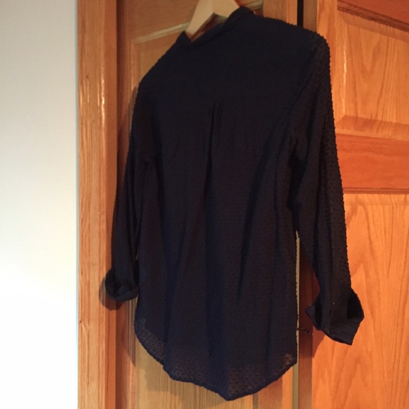J crew navy button-down - Picture 2 of 3