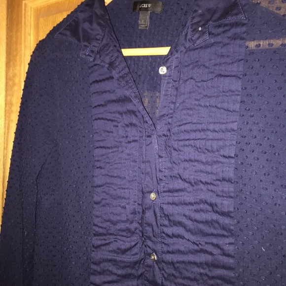 J crew navy button-down - Picture 3 of 3