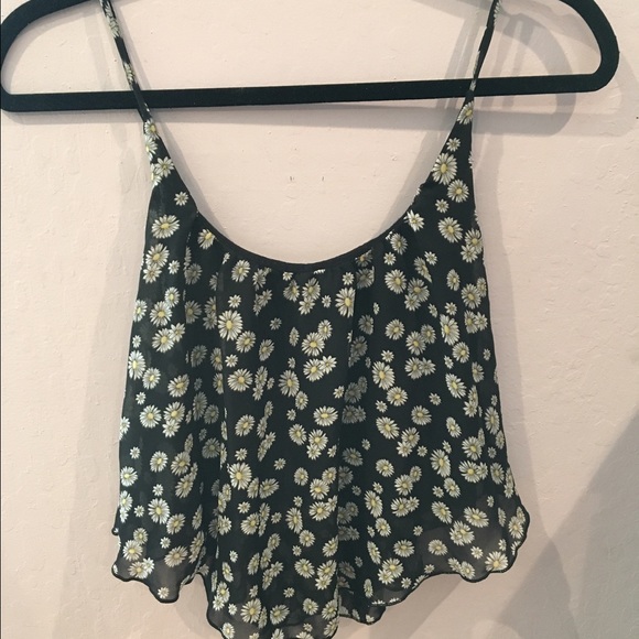 black daisy flowy tank