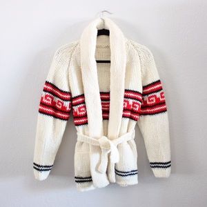 ⭐️SALE!⭐️ Cream, Black & Red Knit Sweater