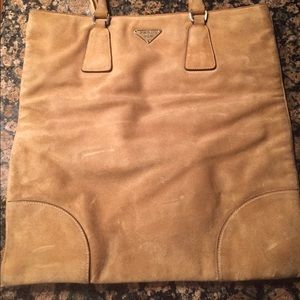 Suede Prada bag