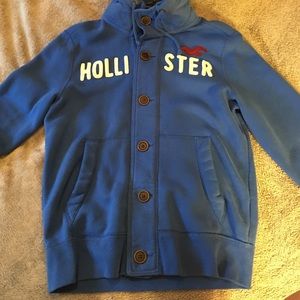 Hollister- original blue button down jacket
