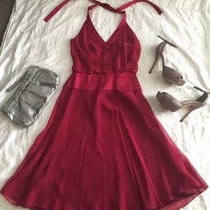 Laundry by Shelli Segal silk halter dress