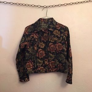 Vintage Floral Denim Jacket🌸🌹🌺