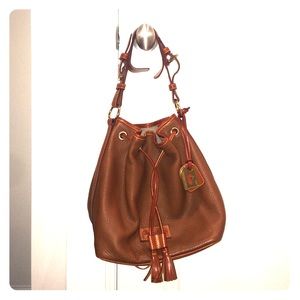 Dooney & Bourke Brown Leather Bucket Bag