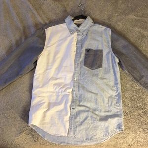 American eagle outfitters multi color button up