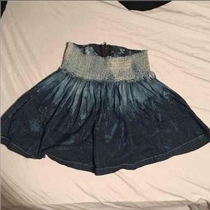 Jean faded skirt