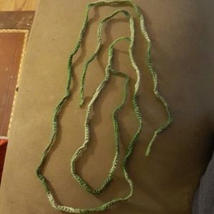 Homemade finger crocheted friendship bracelets