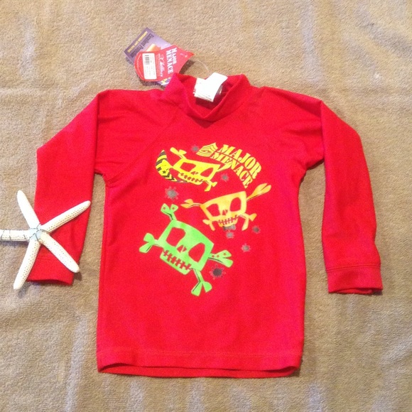 UPF Sun Protection Rash Guard Swim Shirt - Picture 3 of 4