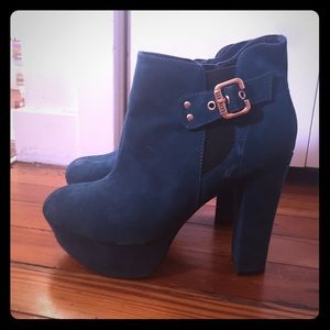 Teal Ankle Boots