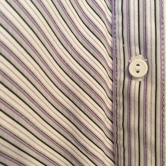 Express Lavender Stripe Blouse - Picture 2 of 4