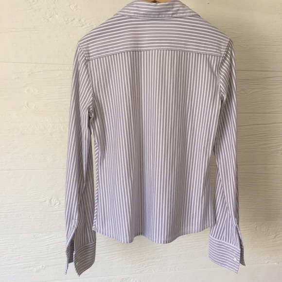 Express Lavender Stripe Blouse - Picture 4 of 4