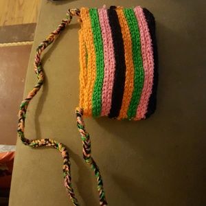 Homemade crocheted purse