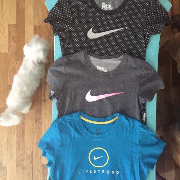 3 Nike dry-fit t-shirts.