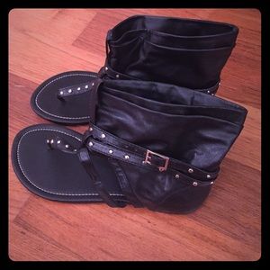 Funky black sandals