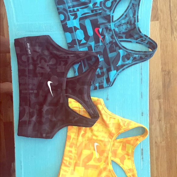 3 Nike dri-fit sports bras.
