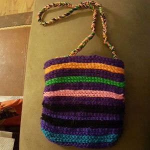 Homemade crocheted small purse