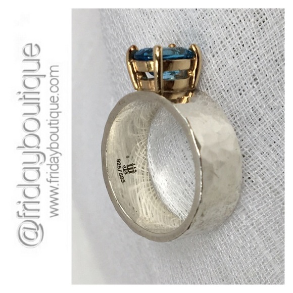 SOLD.**** James Avery Julietta Ring / Blue Topaz - Picture 2 of 3