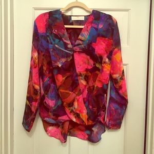 Bright floral blouse