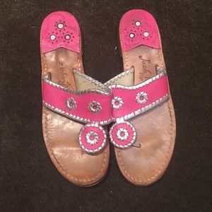 Pink and Silver Classic Jack Rogers