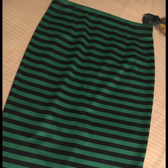 Black and green striped skirt Clearance
