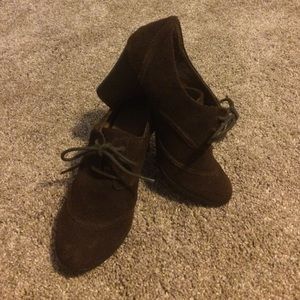Brown Sonoma suede leather booties size 8 1/2