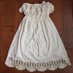 NWT RipCurl Strapless Crochet Dress