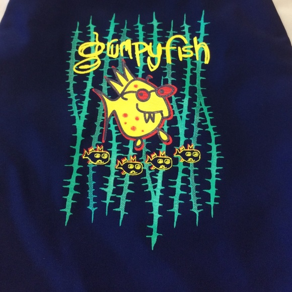 Grumpy Fish Rash Guard Swim Shirt - Picture 2 of 4
