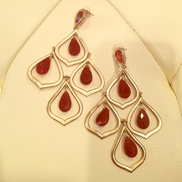 Kendra Scott burnt orange earrings