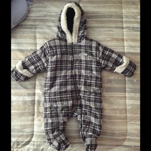 Calvin Klein baby plaid snowsuit bunting