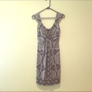 Beautiful multi-colored, fun patterned dress