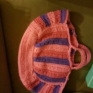 Homemade crocheted bag