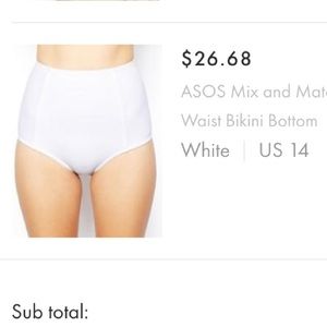 🎉PRICE⬇️🎉ASOS  NWT High Waisted Bikini bottom