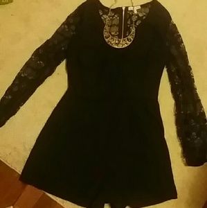 Long sleeve lace romper